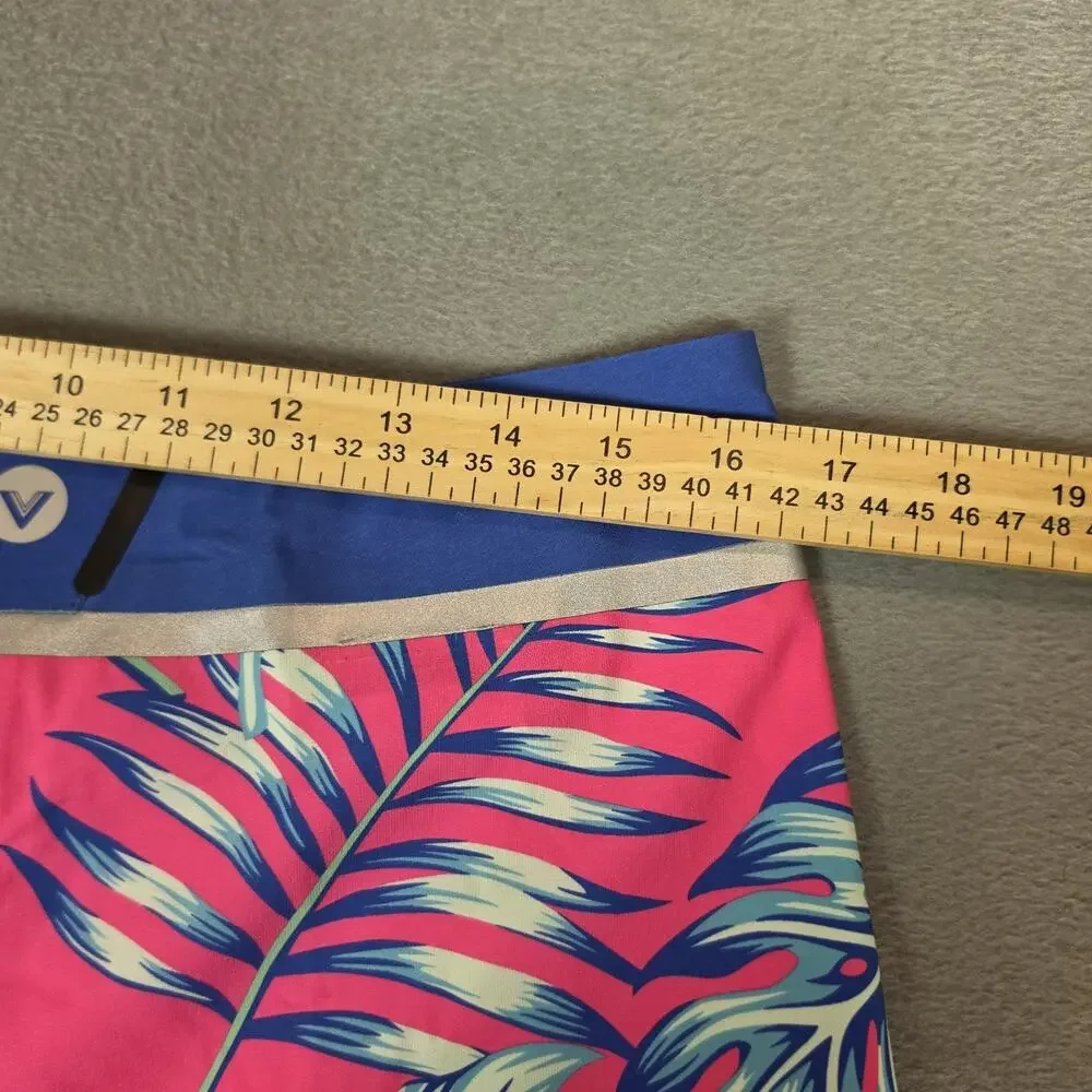 Vast Titanium Series Men's Board Shorts Size 32 Pink Blue Tropical Floral Swim T